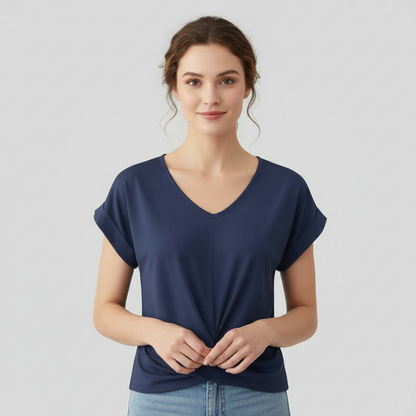 Blouse Décontractée Femme | Haut à Manches Courtes en Coton