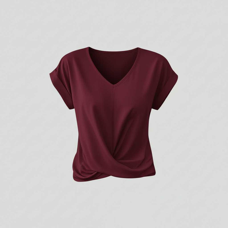 Blouse Décontractée Femme | Haut à Manches Courtes en Coton