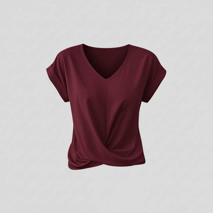 Blouse Décontractée Femme | Haut à Manches Courtes en Coton