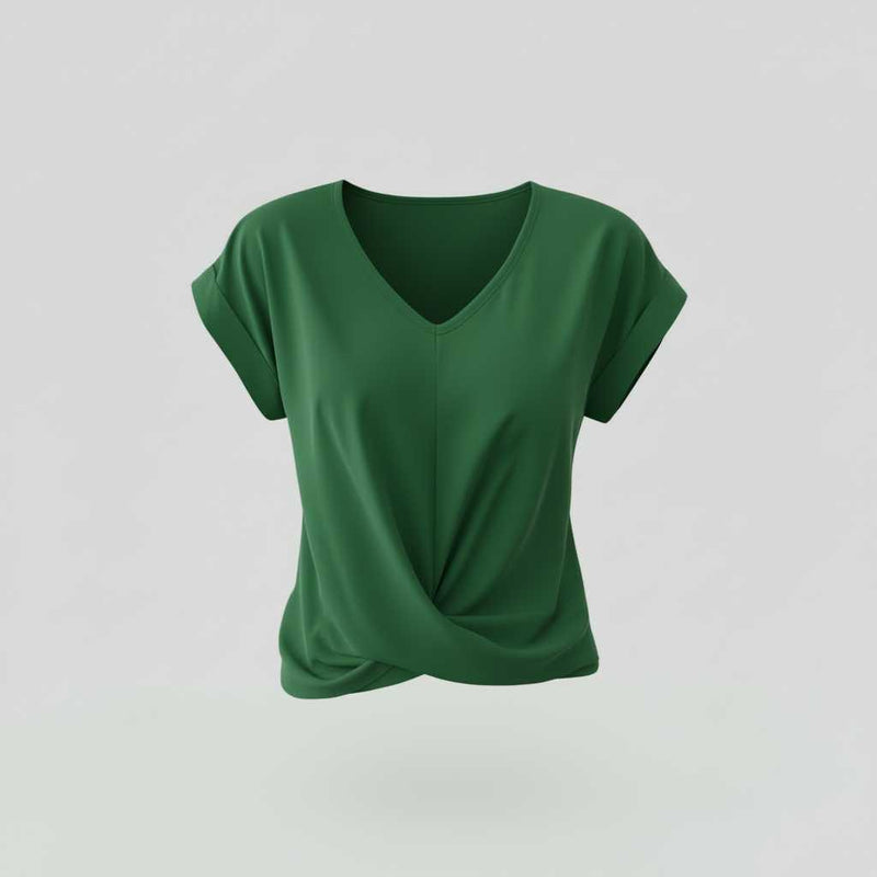 Blouse Décontractée Femme | Haut à Manches Courtes en Coton