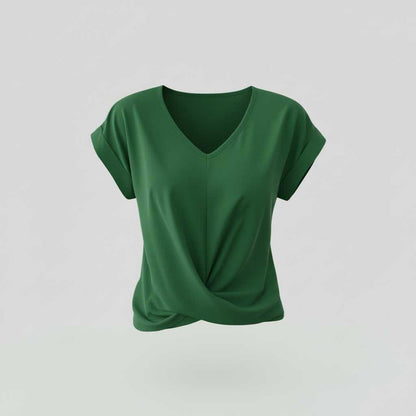 Blouse Décontractée Femme | Haut à Manches Courtes en Coton
