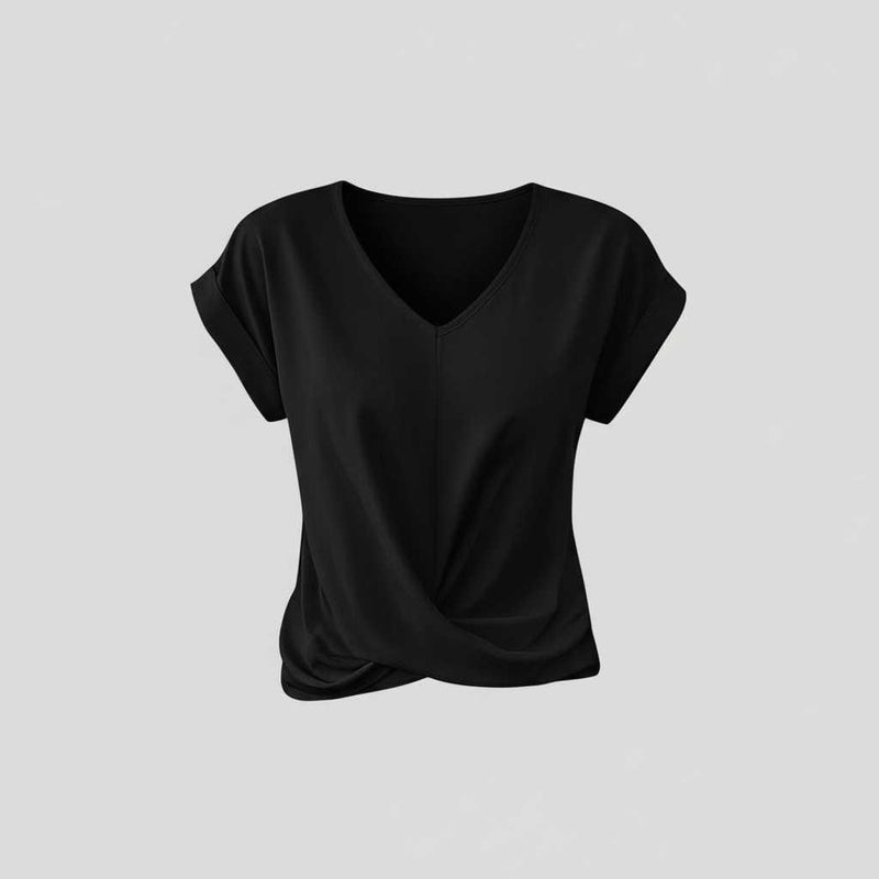 Blouse Décontractée Femme | Haut à Manches Courtes en Coton