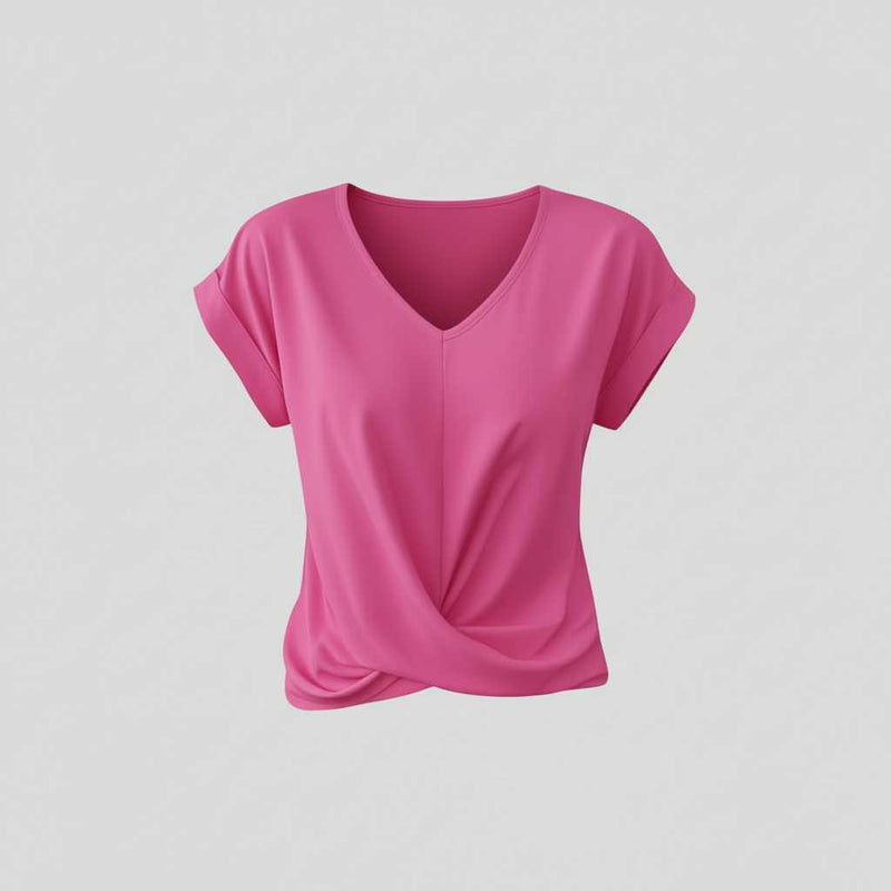 Blouse Décontractée Femme | Haut à Manches Courtes en Coton