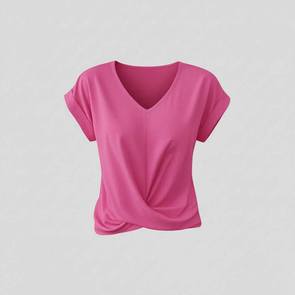 Blouse Décontractée Femme | Haut à Manches Courtes en Coton