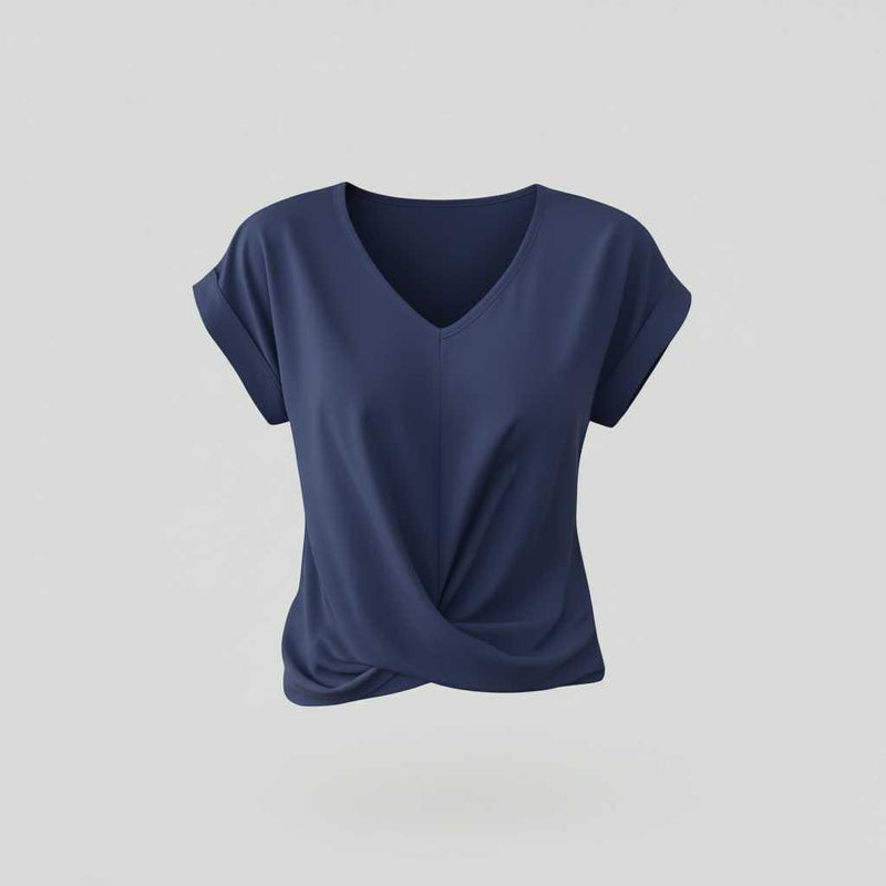 Blouse Décontractée Femme | Haut à Manches Courtes en Coton
