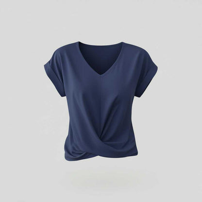 Blouse Décontractée Femme | Haut à Manches Courtes en Coton
