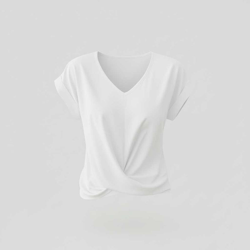 Blouse Décontractée Femme | Haut à Manches Courtes en Coton