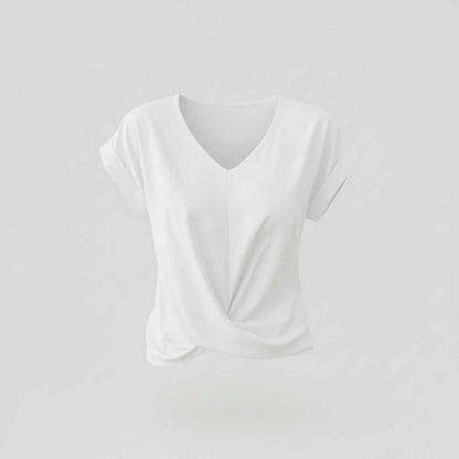 Blouse Décontractée Femme | Haut à Manches Courtes en Coton