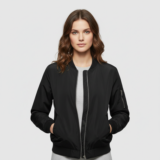 Bomber Court Femme Élégant | Veste Sportive Polyvalente