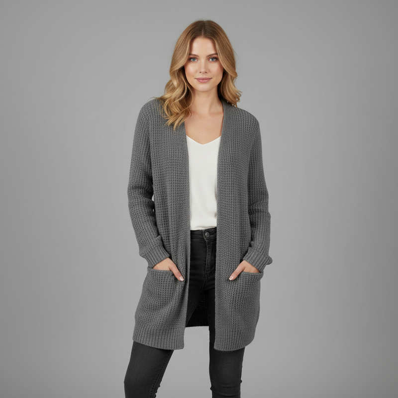 Cardigan Long Femme Élégant | Vêtement d'Hiver Polyvalent