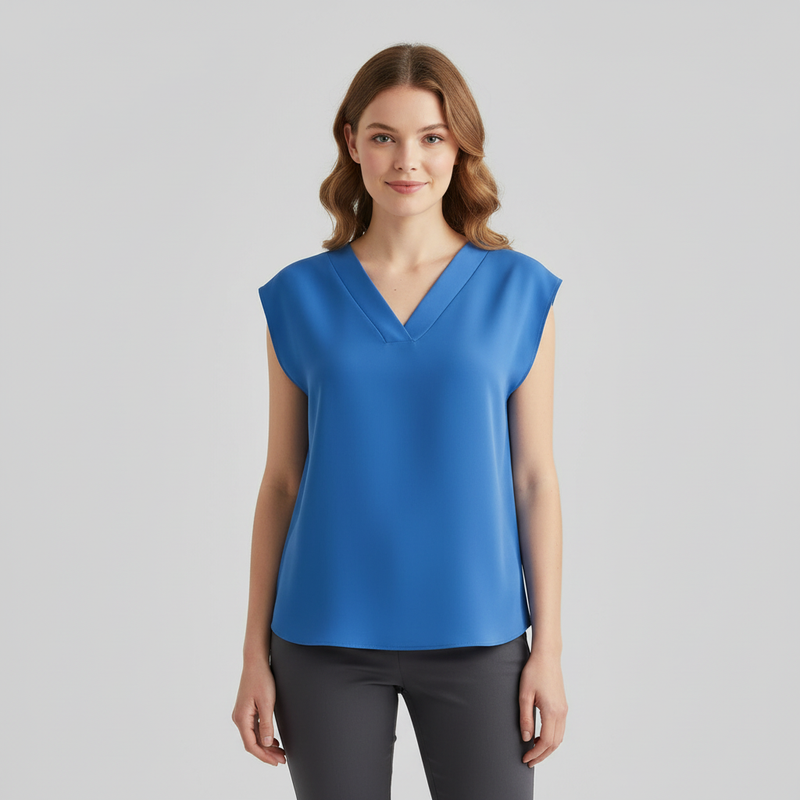 Chemisier Femme Chic Col En V | Blouse Moderne Ample