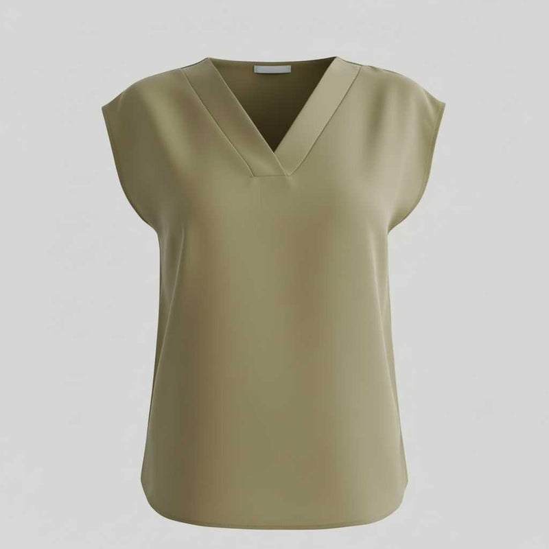Chemisier Femme Chic Col En V | Blouse Moderne Ample