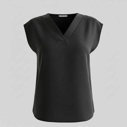 Chemisier Femme Chic Col En V | Blouse Moderne Ample