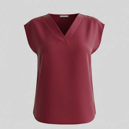 Chemisier Femme Chic Col En V | Blouse Moderne Ample