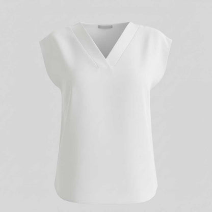 Chemisier Femme Chic Col En V | Blouse Moderne Ample