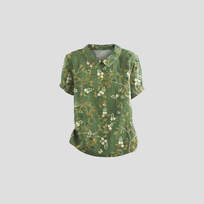 Chemisier Floral Vintage Femme | Blouse Décontractée Chic