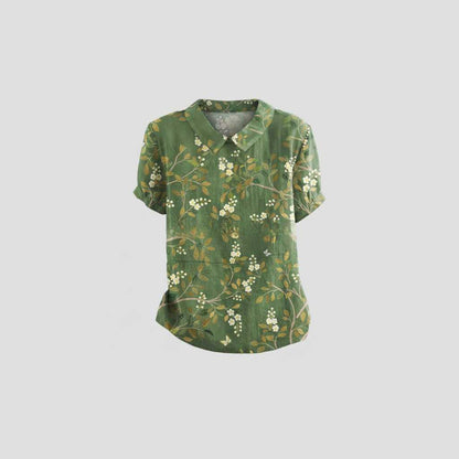 Chemisier Floral Vintage Femme | Blouse Décontractée Chic