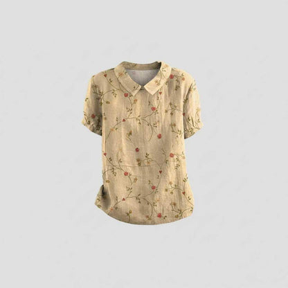 Chemisier Floral Vintage Femme | Blouse Décontractée Chic