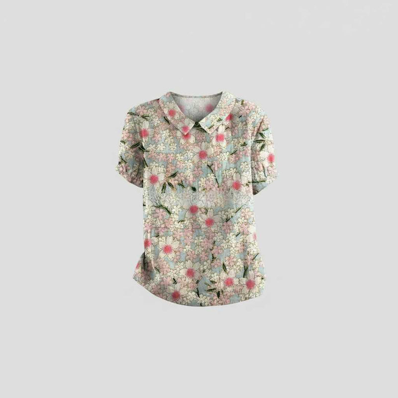 Chemisier Floral Vintage Femme | Blouse Décontractée Chic