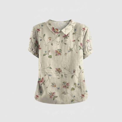 Chemisier Floral Vintage Femme | Blouse Décontractée Chic