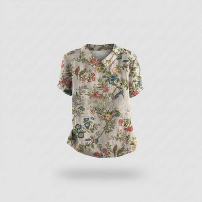 Chemisier Floral Vintage Femme | Blouse Décontractée Chic