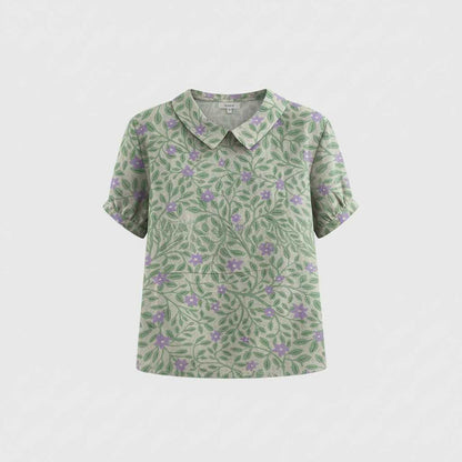 Chemisier Floral Vintage Femme | Blouse Décontractée Chic