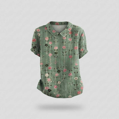 Chemisier Floral Vintage Femme | Blouse Décontractée Chic
