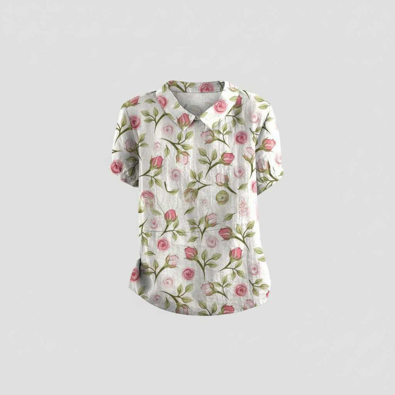 Chemisier Floral Vintage Femme | Blouse Décontractée Chic