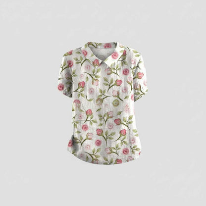 Chemisier Floral Vintage Femme | Blouse Décontractée Chic