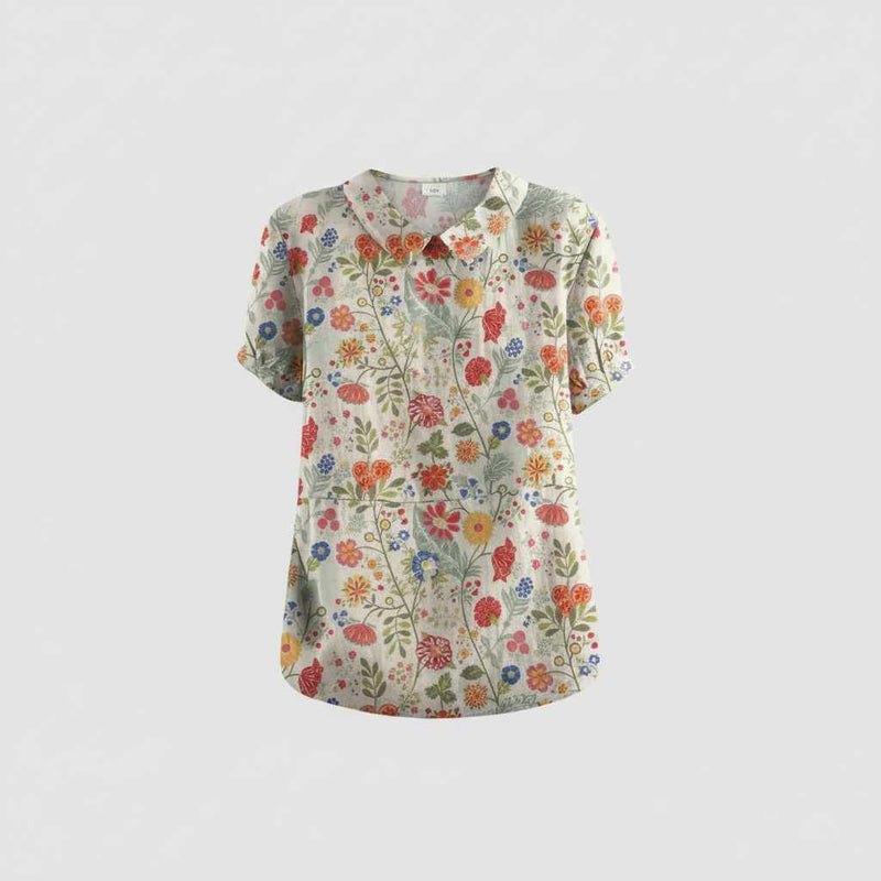Chemisier Floral Vintage Femme | Blouse Décontractée Chic