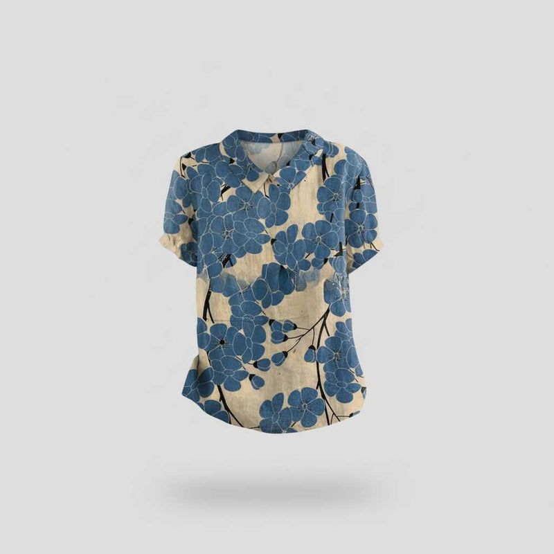 Chemisier Floral Vintage Femme | Blouse Décontractée Chic