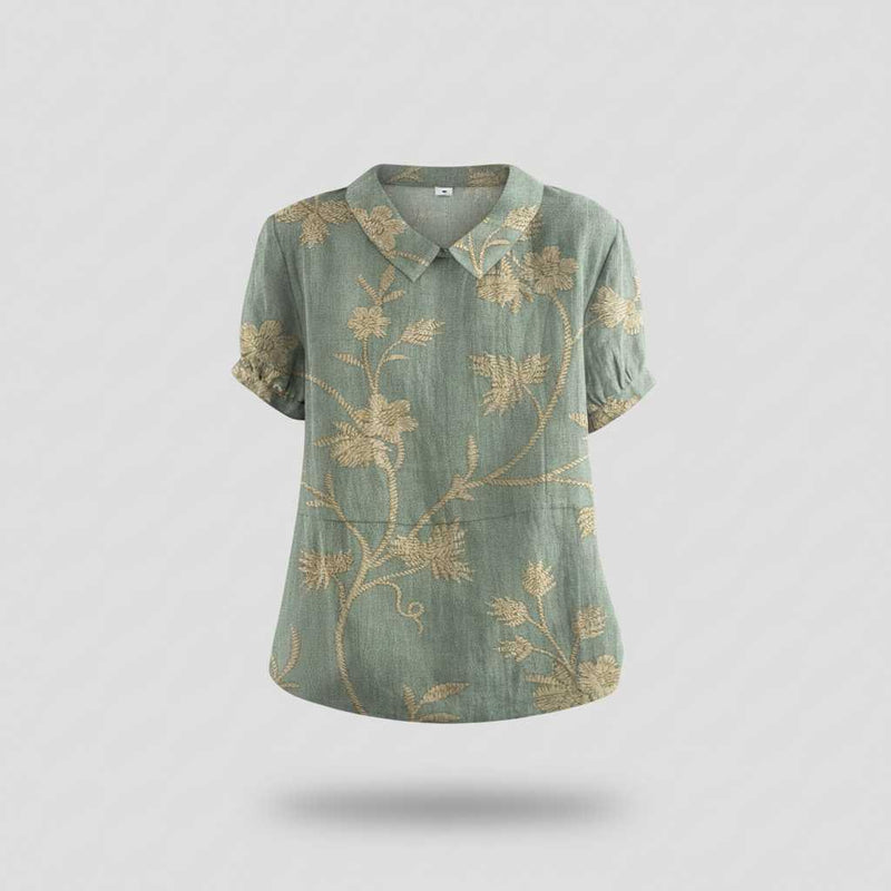 Chemisier Floral Vintage Femme | Blouse Décontractée Chic