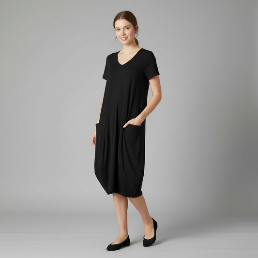 Robe D'Été Chic Femme Col Rond | Midi Décontractée