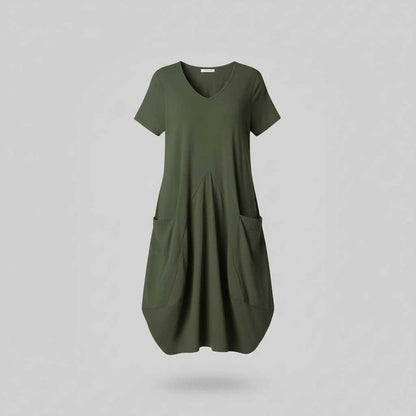 Robe D'Été Chic Femme Col Rond | Midi Décontractée