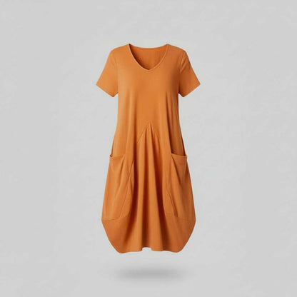Robe D'Été Chic Femme Col Rond | Midi Décontractée