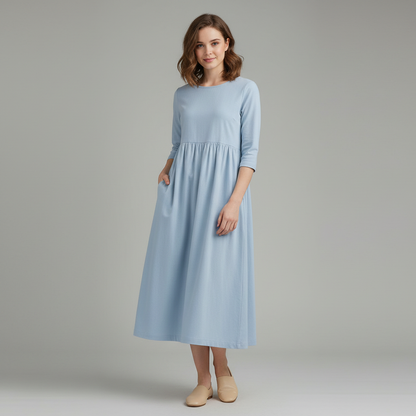 Robe D'été Ample Chic Femme | Midi Décontractée