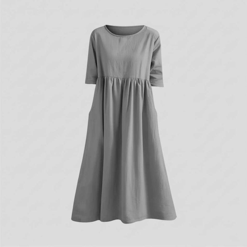 Robe D'été Ample Chic Femme | Midi Décontractée