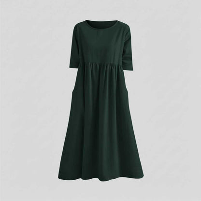 Robe D'été Ample Chic Femme | Midi Décontractée