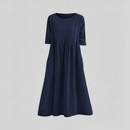 Robe D'été Ample Chic Femme | Midi Décontractée