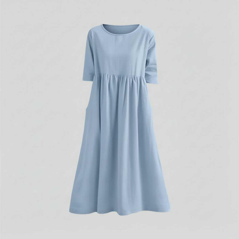 Robe D'été Ample Chic Femme | Midi Décontractée