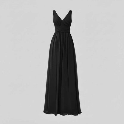 Robe Noire Longue Femme | Élégante Robe Maxi Sans Manches