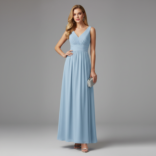 Robe Noire Longue Femme | Élégante Robe Maxi Sans Manches