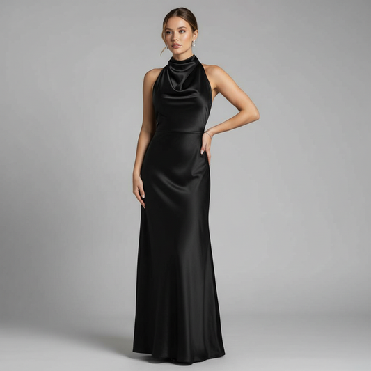 Robe de Soirée Chic Dos Nu | Midi Élégante Femme