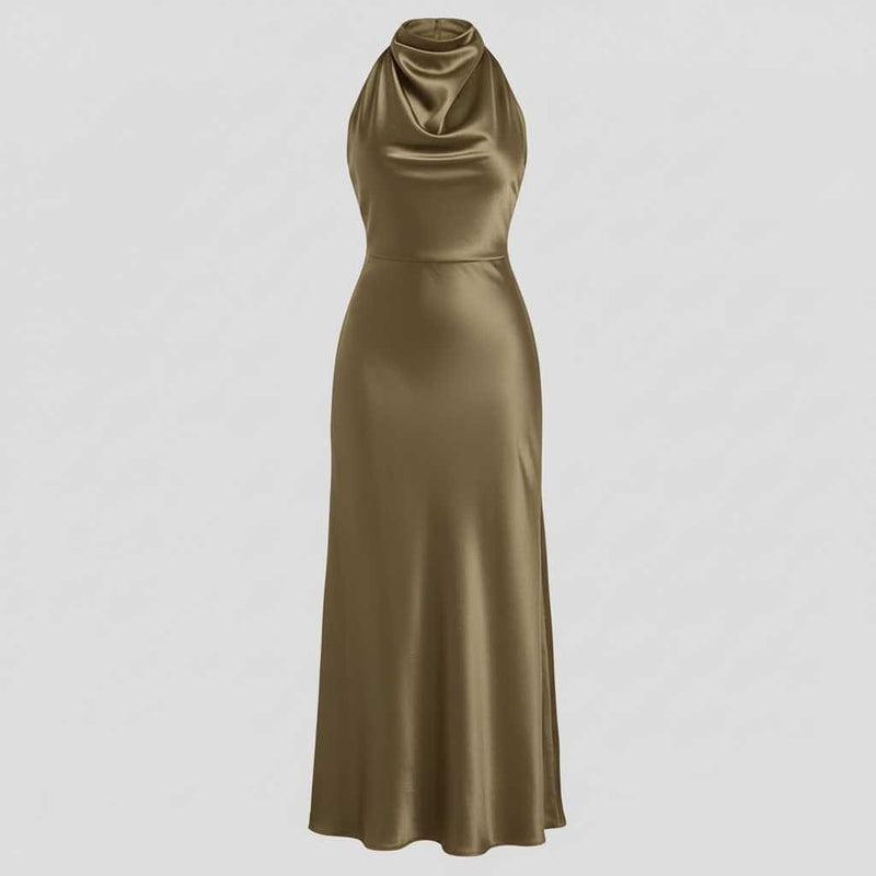 Robe de Soirée Chic Dos Nu | Midi Élégante Femme