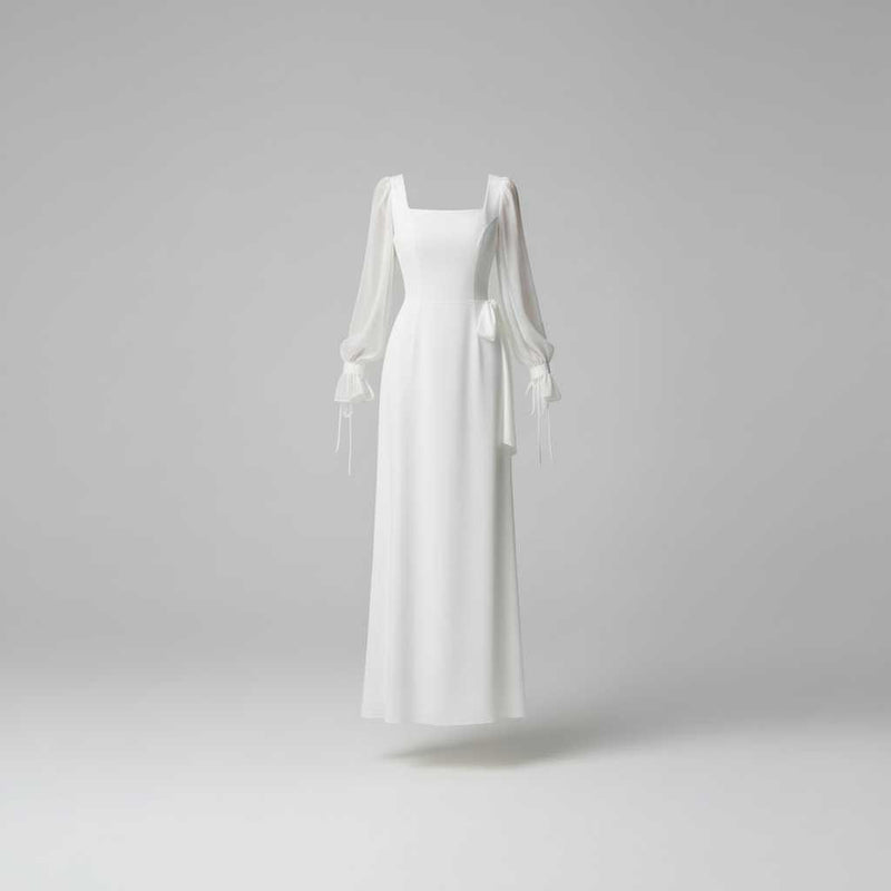 Robe de Soirée Longue Élégante à Manches Longues | Robe Cérémonie Femme