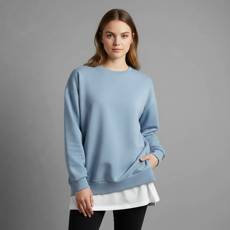 Sweat-Shirt Femme Surdimensionné Col Rond | Manches Longues