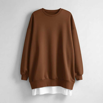 Sweat-Shirt Femme Surdimensionné Col Rond | Manches Longues