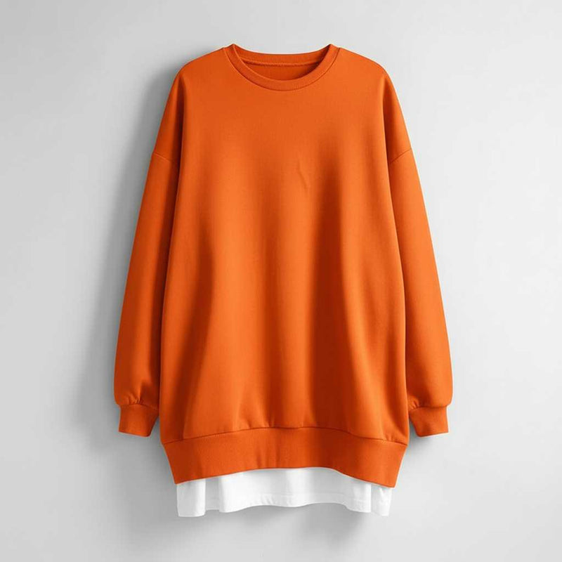 Sweat-Shirt Femme Surdimensionné Col Rond | Manches Longues